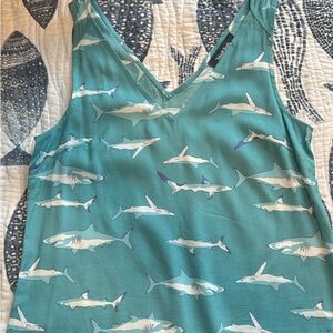 Shark print tank top